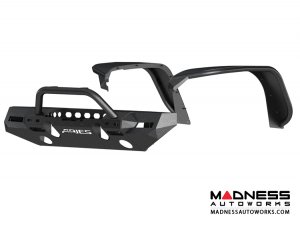 Jeep Wrangler JL Trailchaser Front Bumper w/ Aluminum Fender Flares - Option 8 - Aluminum